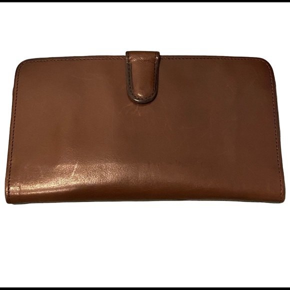 Handbags - Vintage Coach Leather Brown Open Kiss Lock Wallet